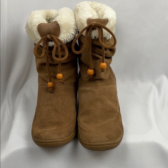 Skechers SKCH+3 Tan Suede Boots w Faux Fur, 8.5 - Picture 2 of 16